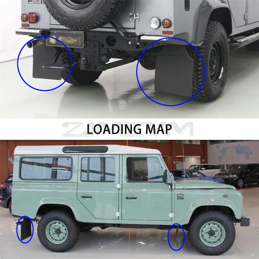 Front Rear Mud Flaps Set For Land Rover Defender 110 Mudflaps Splash Guards Mudguards Fender Flares Car Accessories High Quatliy