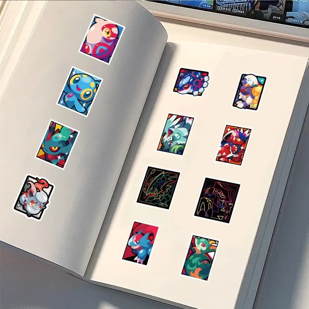 180 Pokémon-Farbblockaufkleber, niedliche Pokémon-Haustiere, kleine Kreaturen, kreative Dekoration zum Selbermachen, exquisites Geschenk für Kinderzimmer – Detail 11