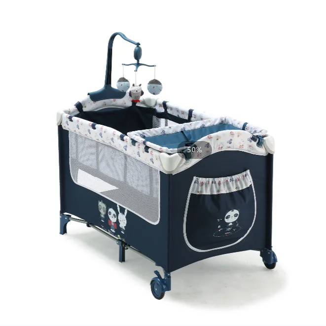 The cheapest travel baby play pen with play entry and diaper changing table rack