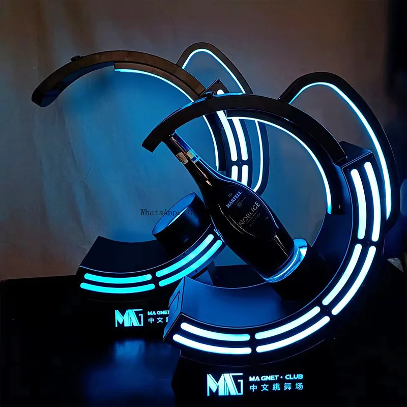 

Светодиодный светящийся винный набор, бар, зарубежное вино, известный дисплей для микроскопа, креативное шампанское, подставка для винного подноса Baijiu