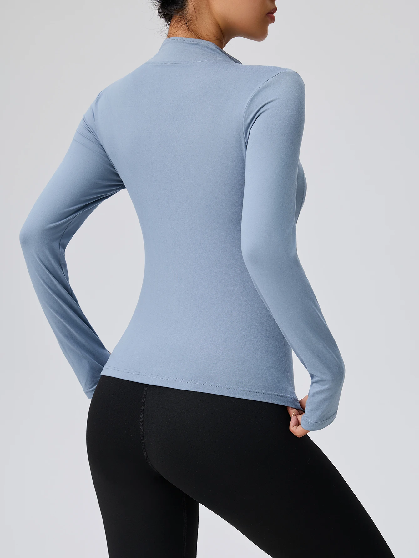 ملابس اليوغا النسائية الربيع والصيف الوقوف طوق جاكيت زيبرا التخسيس واقية من الشمس بأكمام طويلة الراقية الجري والمناسب