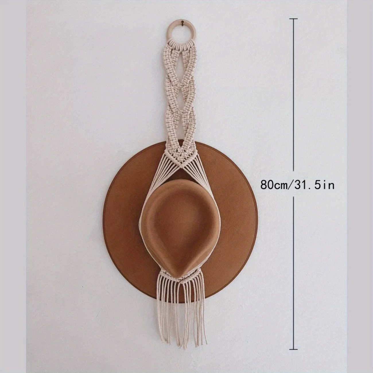 1Pc Handmade Woven Wall Hat Rack Western Decor For Cowboy Fedora Wide Brim Hats Porch Dressing Room Storage Supplies