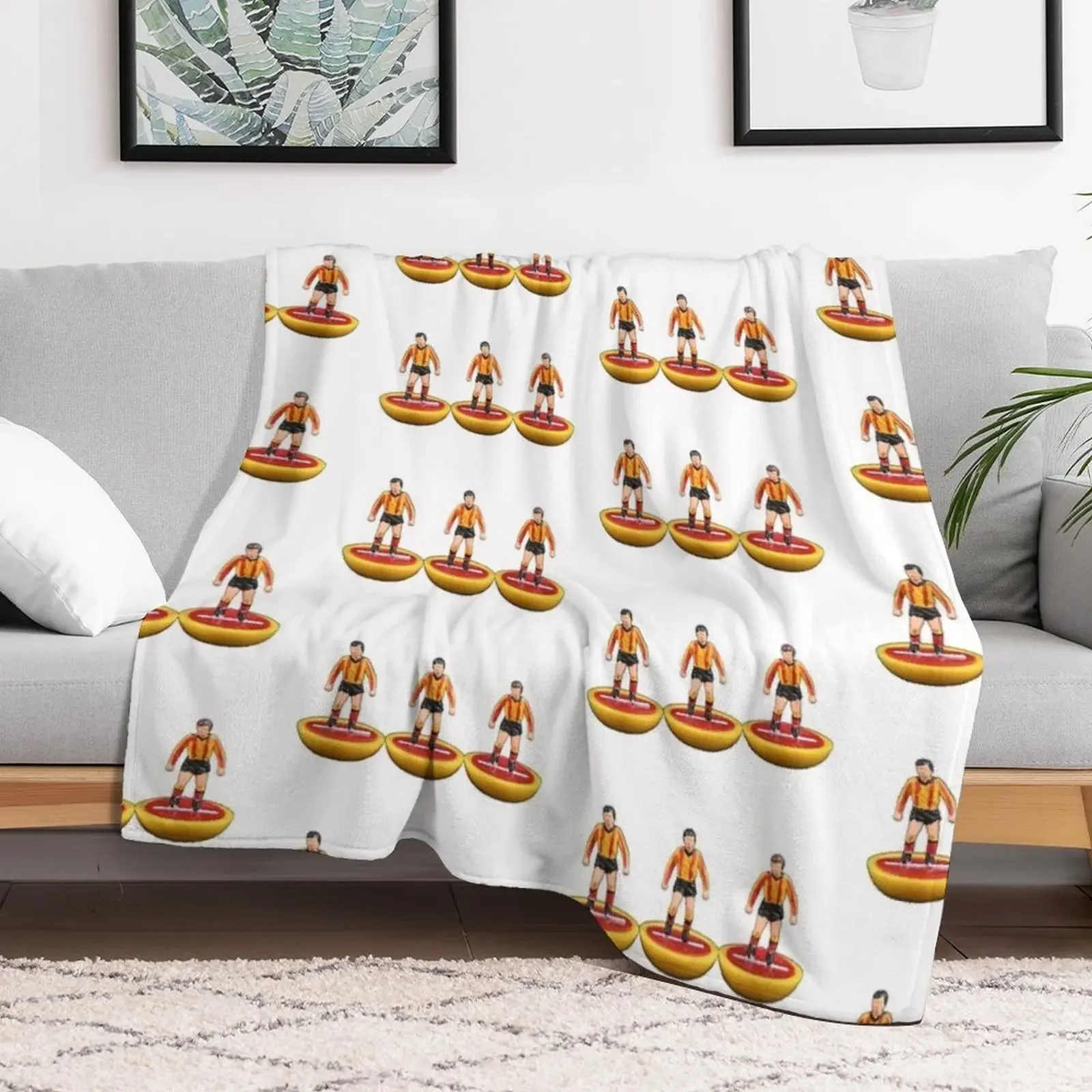 Classic Partick Thistle subbuteo players Throw Blanket Plaid Hair Travel Blankets