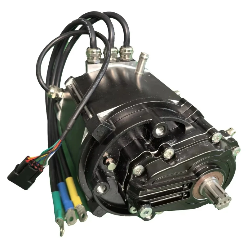 

96V 35KW heavy duty water-cooled electric bicycle motor, reliable cooling for high torque motorcycle applications