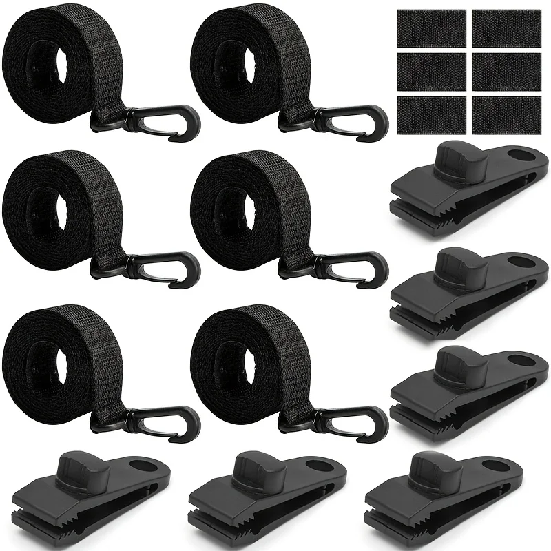 18 Pcs Solar Cover Reel Install Kit Tie Down Straps Clips For Inground Pool Hook Straps Clips Contact Holders Swimming Pool Gear