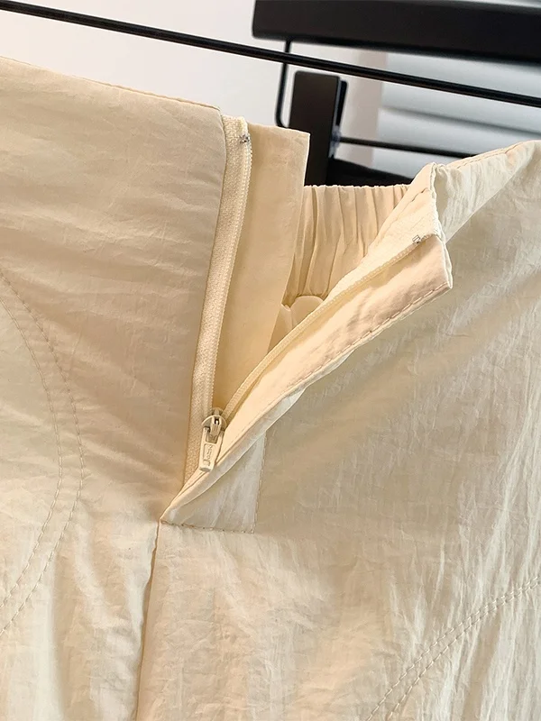 

Korean Artistic Women's down Cotton f Skirt Thi Warm Winter New Sle High Waist Straight Tube Long Skirt