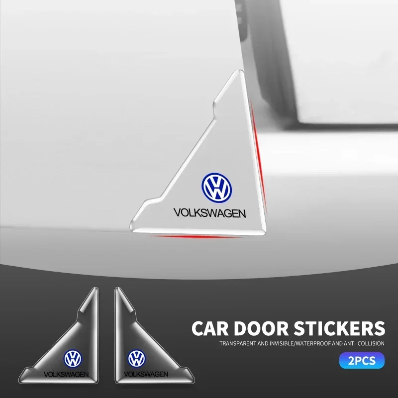 

2Pcs Transparent Car Door Corner Cover Anti-Scratch Protection Sticker For Volkswagen Abarth JEEP Fiat Volvo Jaguar Honda Acura