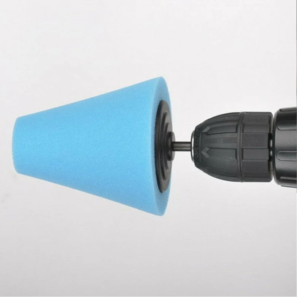 Acessórios almofadas em forma de cone de polimento de espuma cubo de roda de automóvel cone azul polimento em forma de alta qualidade venda quente