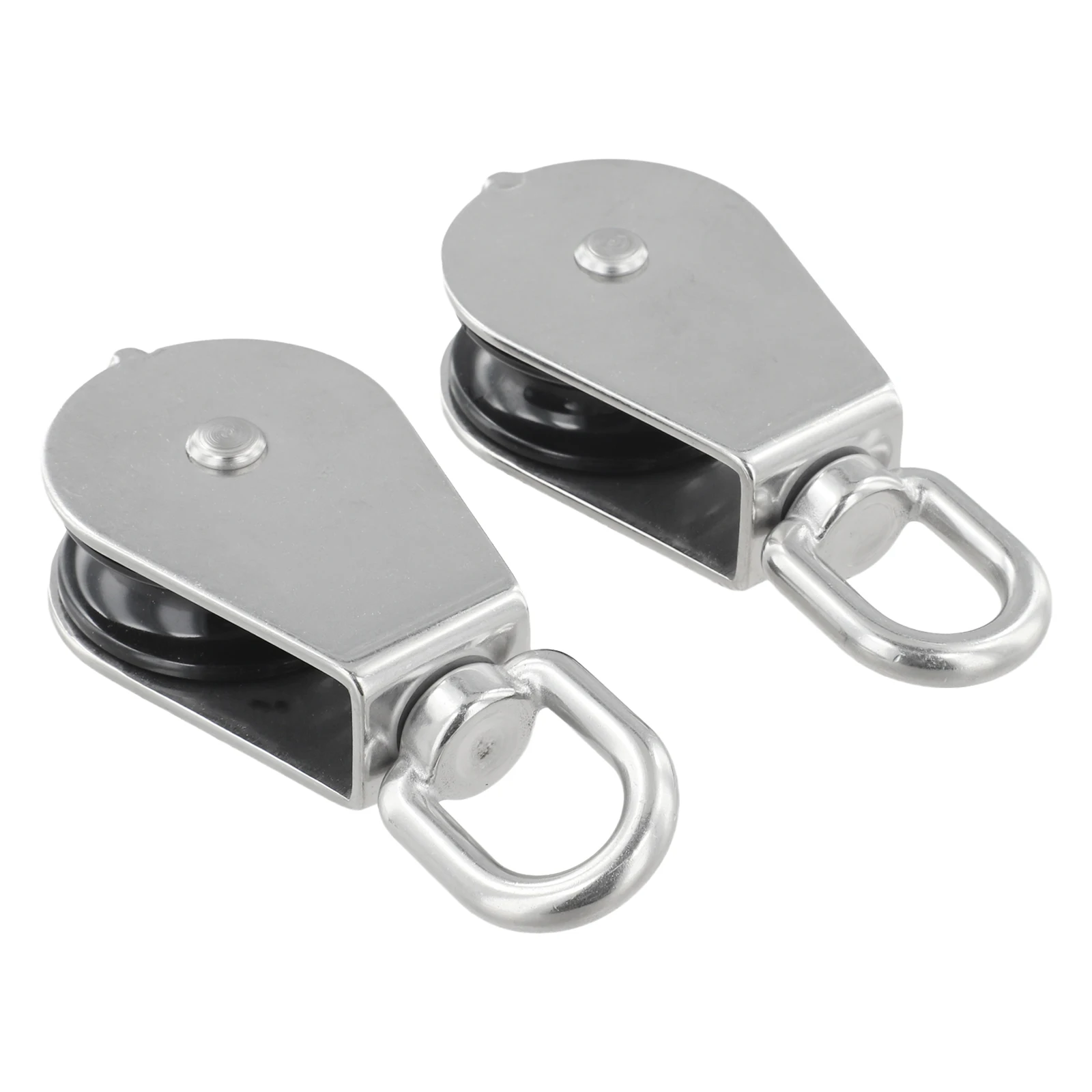 304 Stainless Steel M50 Single Pulley Block: 800 Lbs Load, 360° Rotation Marine Lifting Pulley Garden Supplies