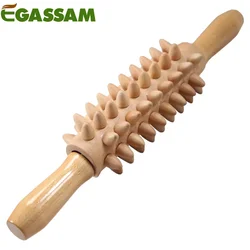 1Pcs Massage Roller Stick, Meridian Back Massage Wooden Eliminate Fatigue Reduce Fat Muscle Relief Wood Massage Roller