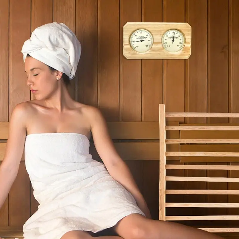 Sauna Temp And Humidity Gauge Sauna Hygrometer Household Thermometer Wall Hung Thermometer Hygrometer for Sauna Room