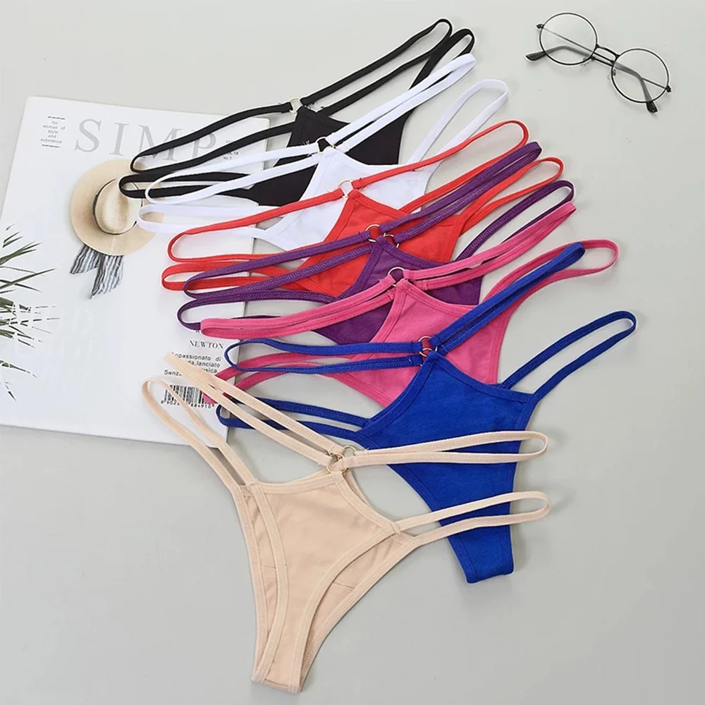

Briefs Hollow Soft Low Rise Sexy Lingerie Cotton G-String Sexy Thong Strap Panties