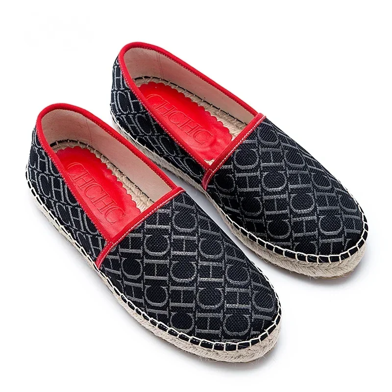 

CH Fashion Solid Color Letter Print Casual Fisherman Shoes Light Luxury High-end Brand Design 2025 Summer New Flats