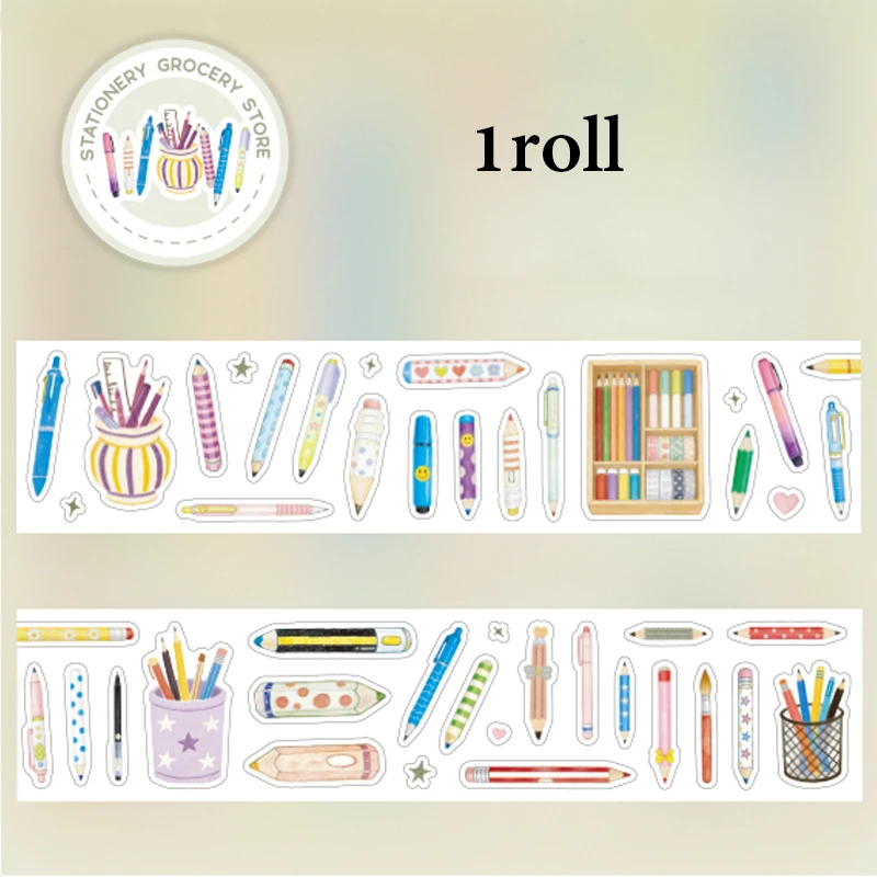 Mr. Paper 200cm/Roll Washi Tape Kantoorartikelen Gestanste Sticker Tape voor Journal Scrapbooking DIY Dagboek Kalender Albums Decoratie