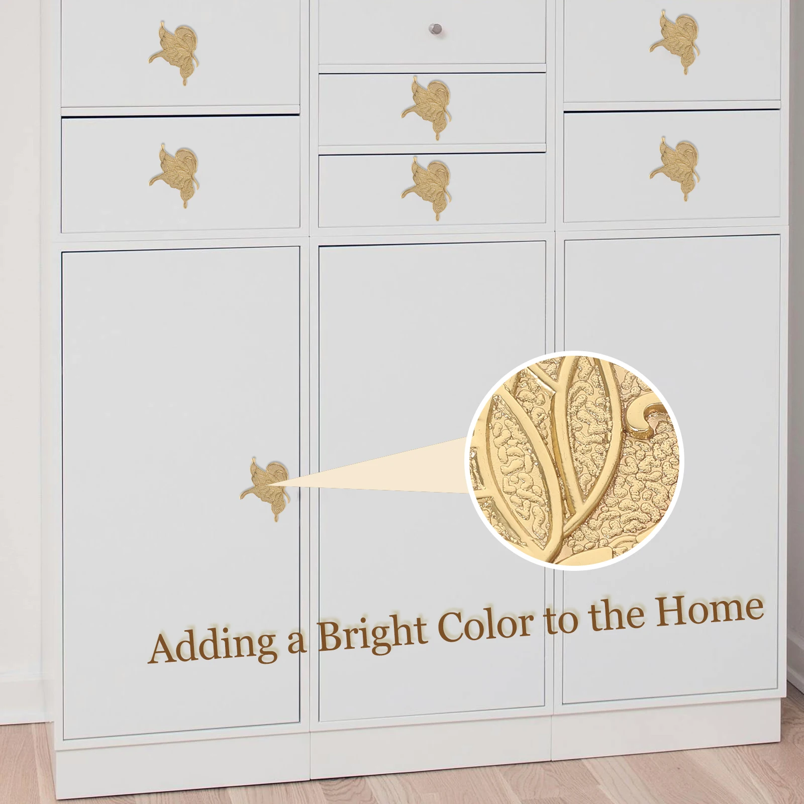 

Brass Butterfly Knob Vintage Drawer Pull Handle for Cabinet Dresser Wardrobe Closet Decorative Pulls Hardware Pulls Handles