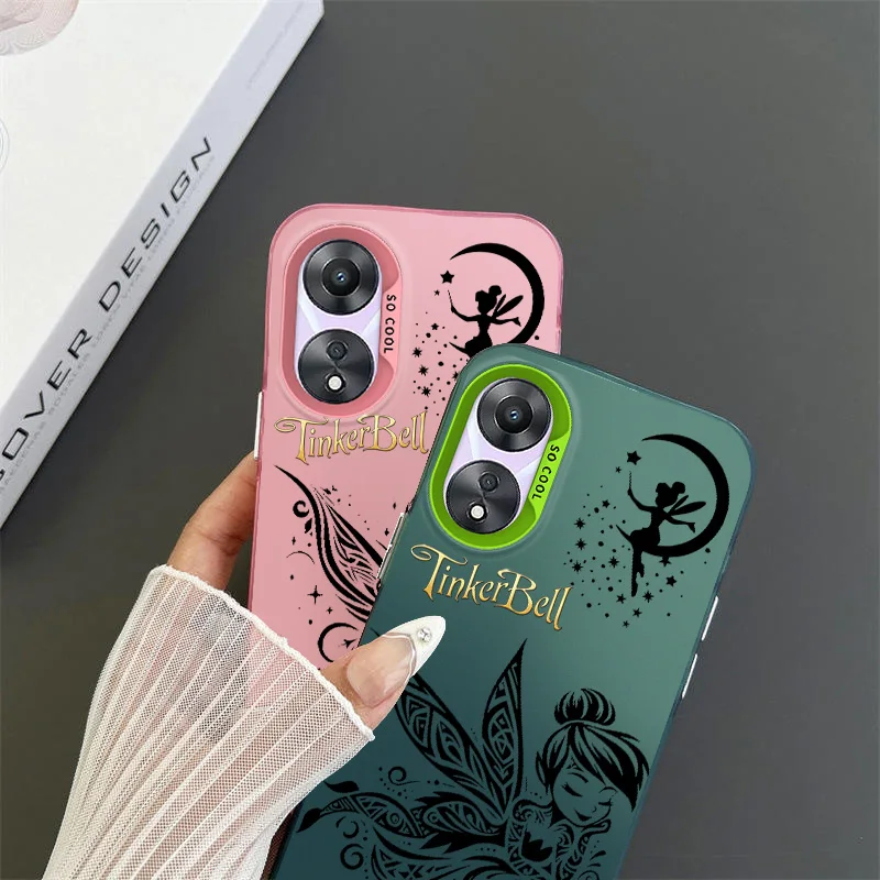 Tinker Bell For OPPO A 31 37 38 55 57 58 74 76 78 94 98 Reno 6 7 8 Z T Pro Colorful Phone Case Soft Funda Silicone Cover Shell