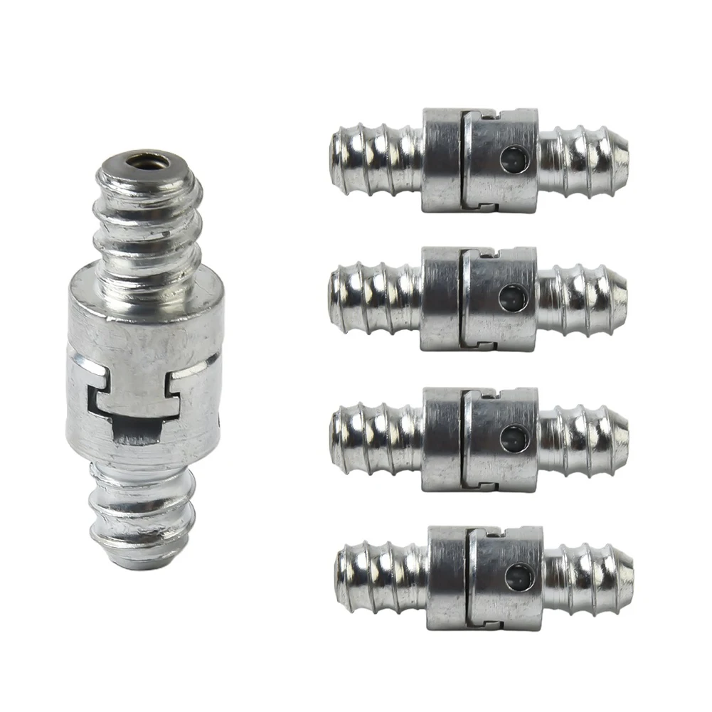 Male Female Join Connector Dredge Spring Fitting For Electric Drill Dredge Galvanized Set 10pcs 5 Carbon Steel Brand New