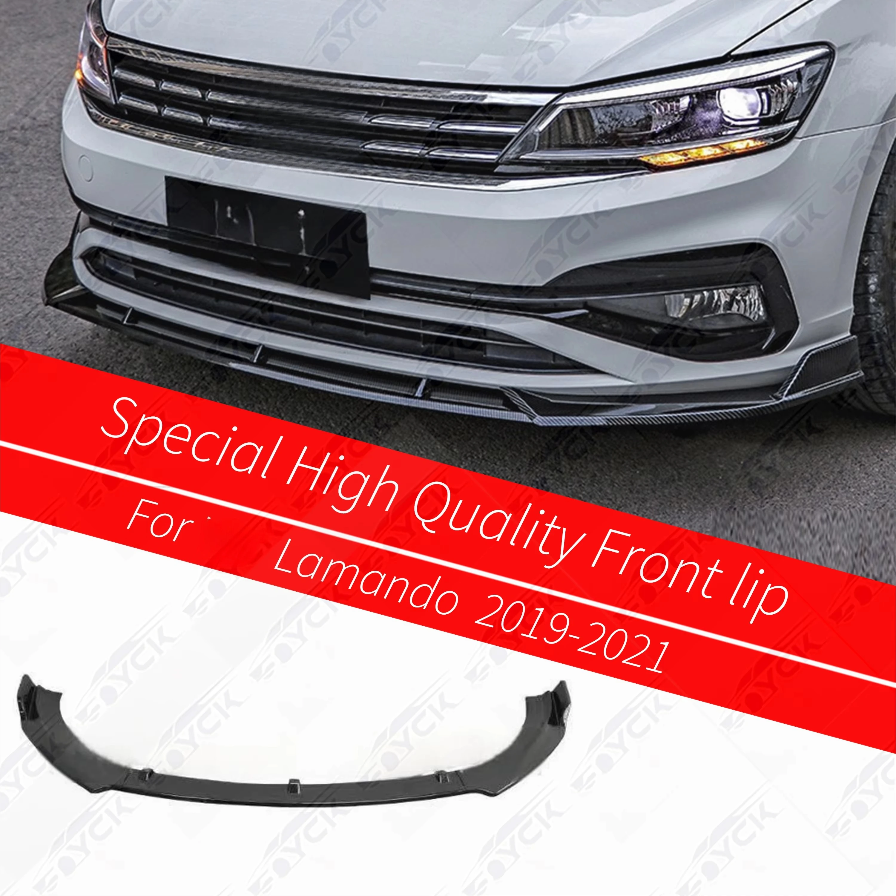 

Car Front Bumper Lip Front Bumper Splitter Diffuser Bumper Guard Cover Apron Protector Body Kit for Lamando Car Accessories
