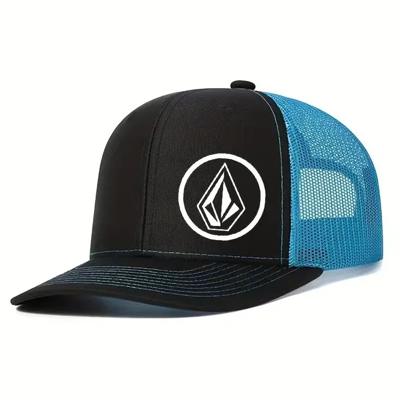 Diamond Printed Adjustable Baseball Cap Classic Snapback Dad Hat Breathable Trucker Mesh Hat Golf Fishing Outdoor Sun Cap