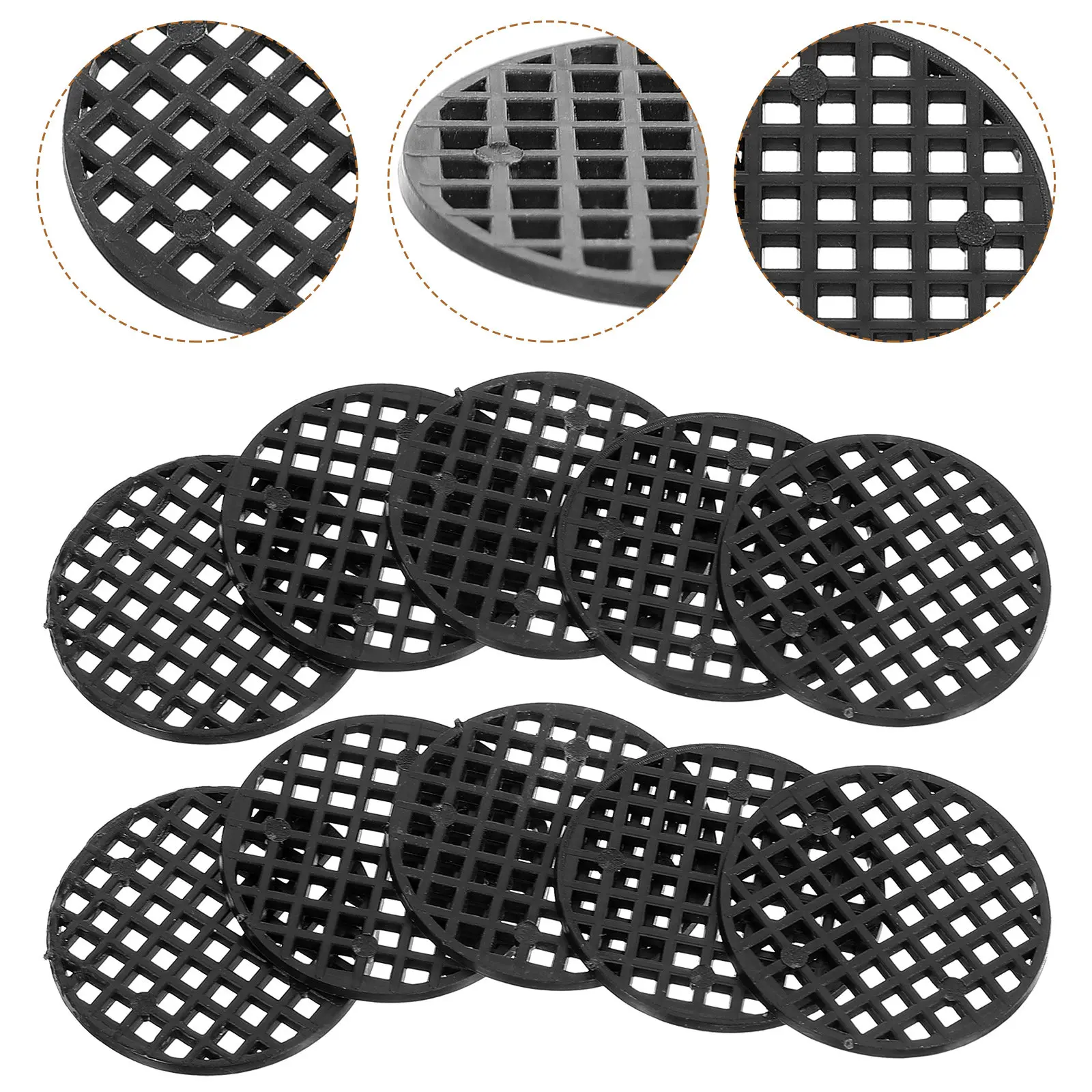 

100 шт. сетчатых подложек для дна цветочных горшков, превосходное качество изготовления, дренажные прокладки для керамических и пластиковых цветочных горшков, бонсай, сада, бара