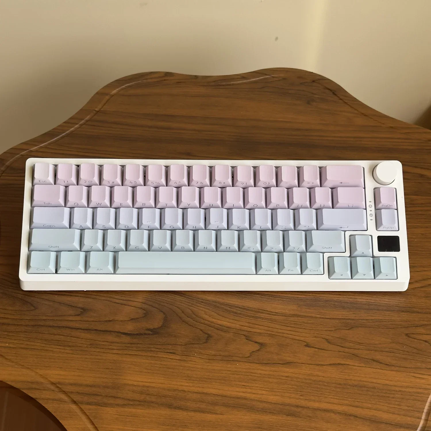 127 Keys Gradient Color Side Printed Keycaps Dye Sub Shine Through PBT Keycap Cherry Profile for Cherry MX Switch Gamer Keyboard