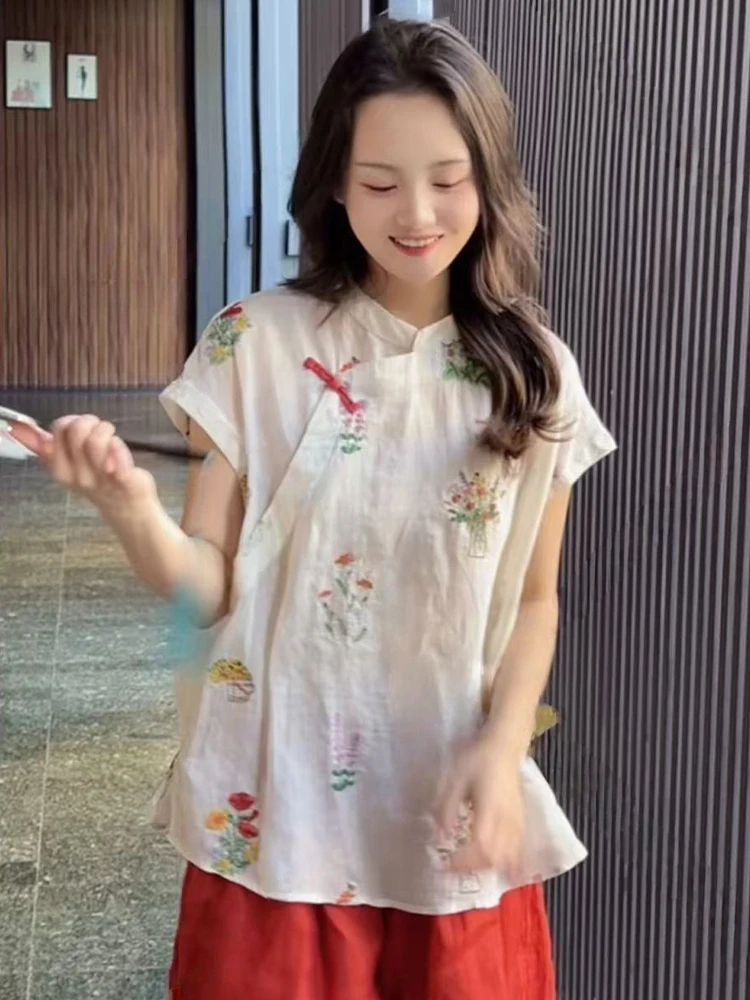 

Новый китайский комплект Sle Faion, женский топ ort Sve с вышивкой, костюм из двух предметов, летний дизайн, сенсация, полиэфирное волокно