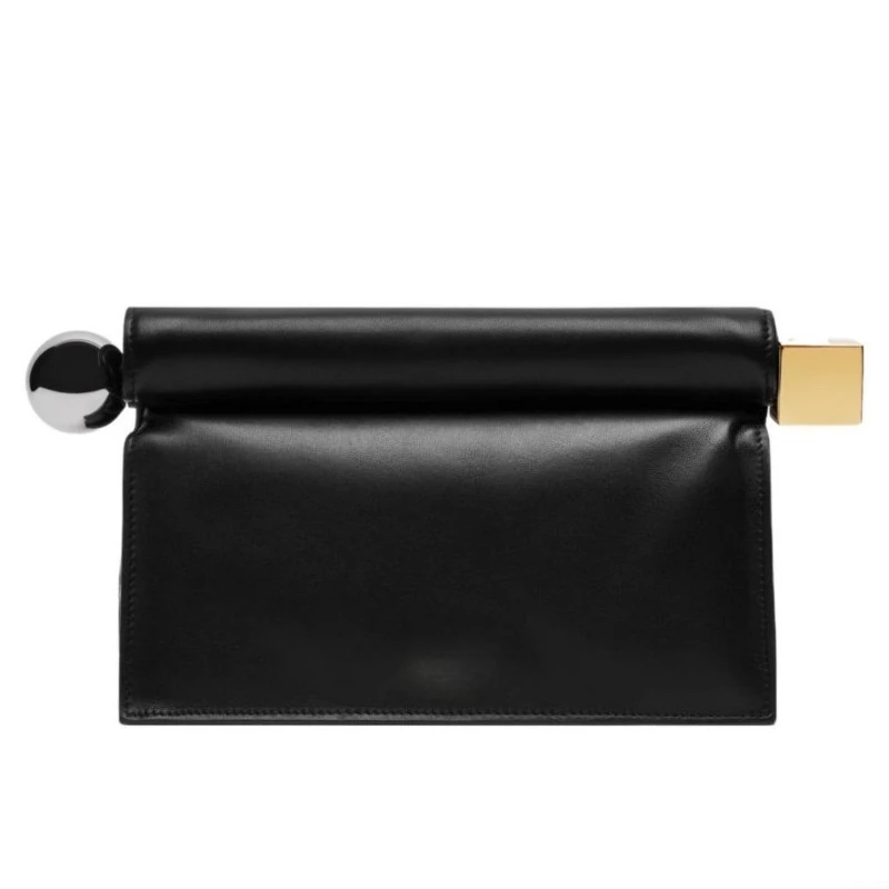 Niche Handheld Curled Leather Folding Chain Single Shoulder Premium Banquet Bag