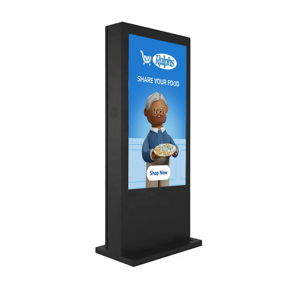 

43" IP65 Waterproof Outdoor Sunlight Readable Digital Signage Display Screen High Brightness Commercial Advertising Kiosk
