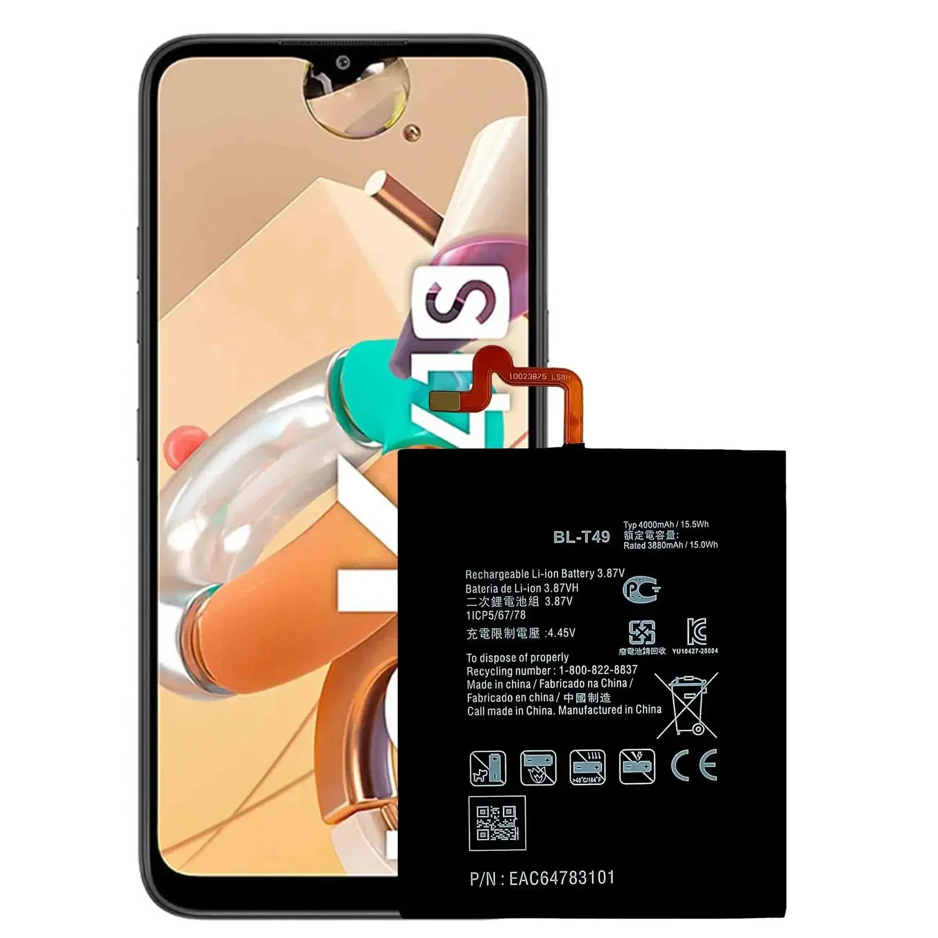 

Новый сменный аккумулятор для LG K51S K61 K41S LM-K410 BL-T49, встроенные внутренние аккумуляторы большой емкости 4000 мАч для мобильных телефонов