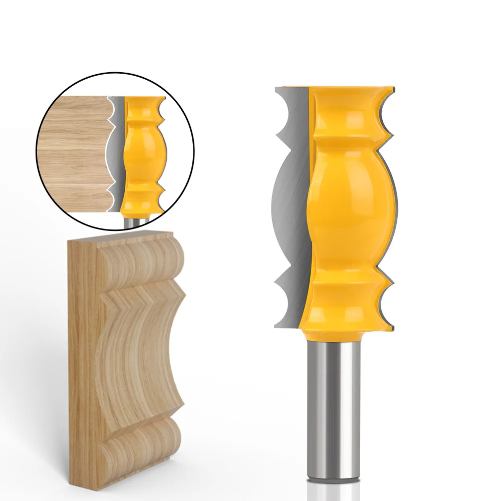 

1 шт. 1/2 "12,7 мм фреза с хвостовиком, резьба по дереву, большой нож, формовочный фрезерный станок с короной, шиповый резак, деревообрабатывающий фрезерный станок