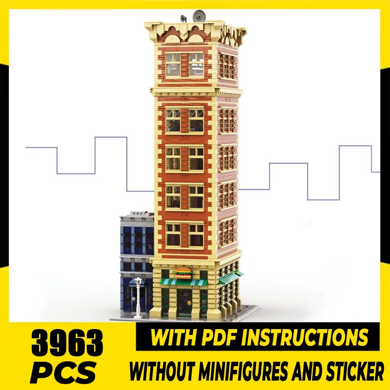 

Городской вид на улицу Moc Building Blocks Brickly Tower ​ ​ ​ ​ ​ ​ ​ Дом Кирпичи Модель DIY Сборка Строительная игрушка Праздничный подарок на день рождения