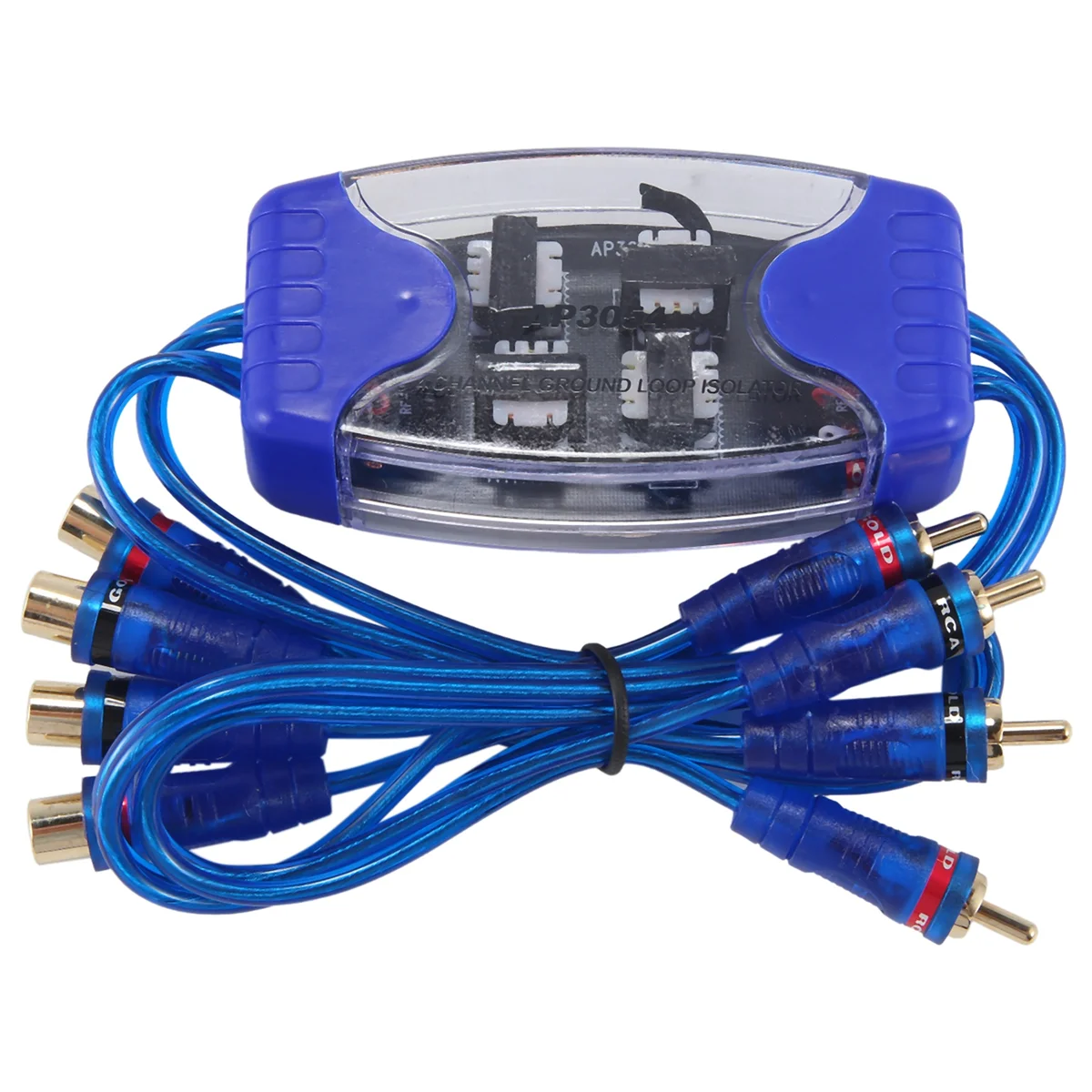 Y79A_4-Channel Rca Audio Noise Filter Suppressor Ground Loop Isolator Car Stereo 50W