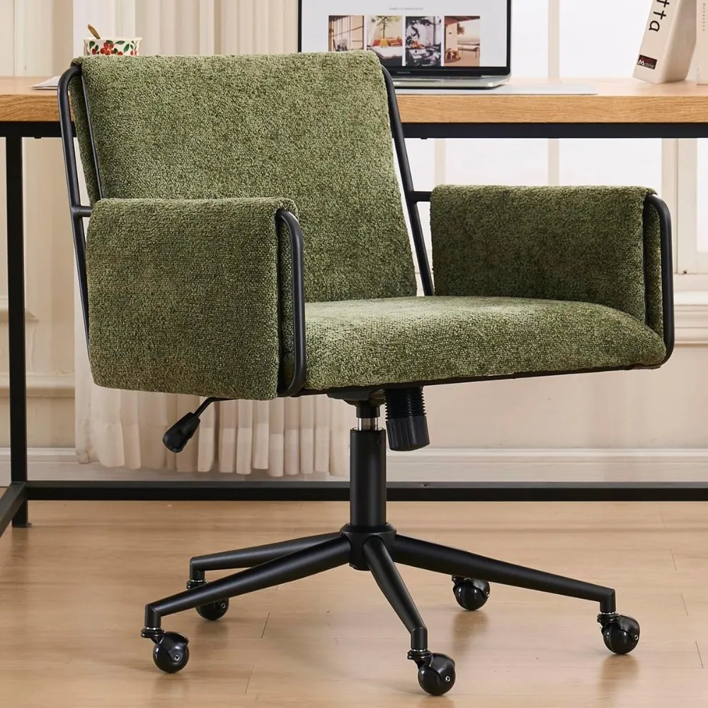 

kidol &s hellder office chair with arm, swivel desk chair with adjustable height perfect for home office, bedroom, makeup room,