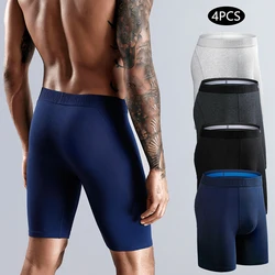 4pcs Long Leg Underpants Cotton long Boxers For Man Underwear Sexy Men Panties Brand Men's Boxer Shorts Male Trunks Gift