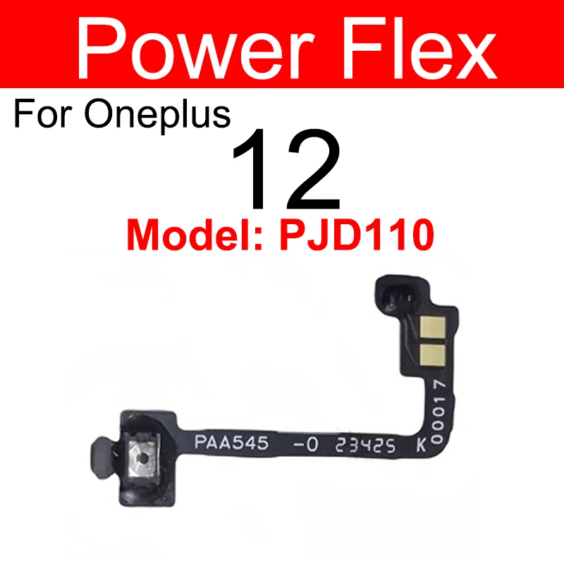 Cable flexible de volumen de alimentación, repuesto para OnePlus 1 + 12 PJD110