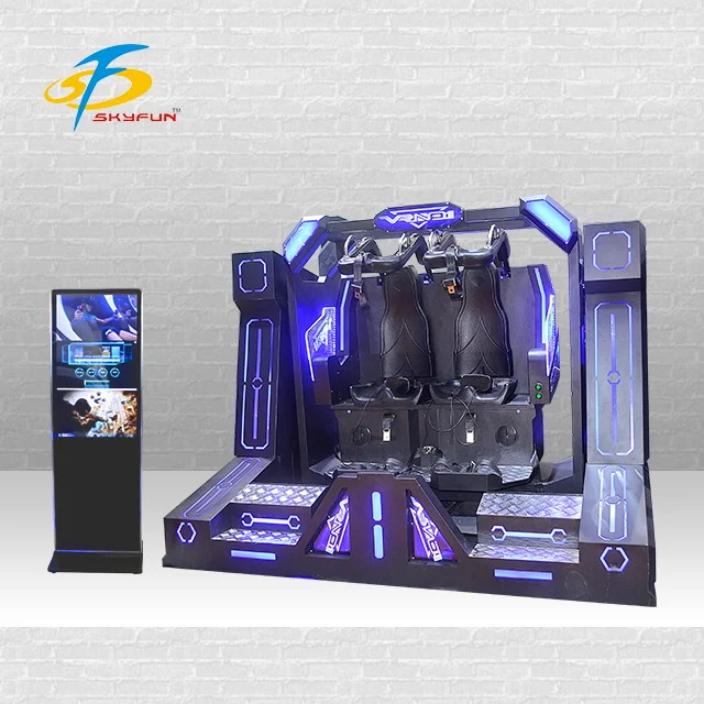 VR Roller Coaster Amusement Machine 9D pendolo film 2 posti VR 360 Cinema