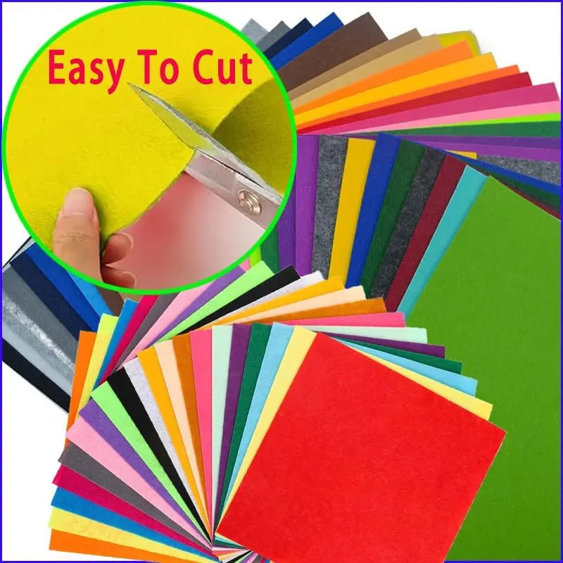 40/20/10 قطعة ورقة نسيج لينة ورأى متنوعة الألوان غير المنسوجة ورأى خليط الخياطة النسيج الحرفية 10-30 مللي متر مربع محبوكة 1 مللي متر سميكة