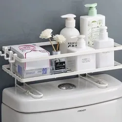 No Drill Wall Mounted Shelf for Bathroom, Above Over Toilet Rack, Storage Shelf, Aluminum Shower Organizer, Bath Accessories