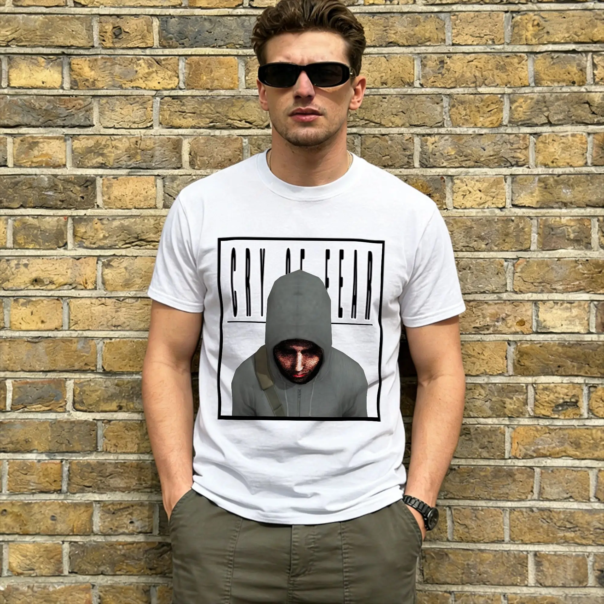 Men's T-Shirts Cry of Fear Creative Cotton Tees Short Sleeve  T Shirt O Neck Clothing Printed