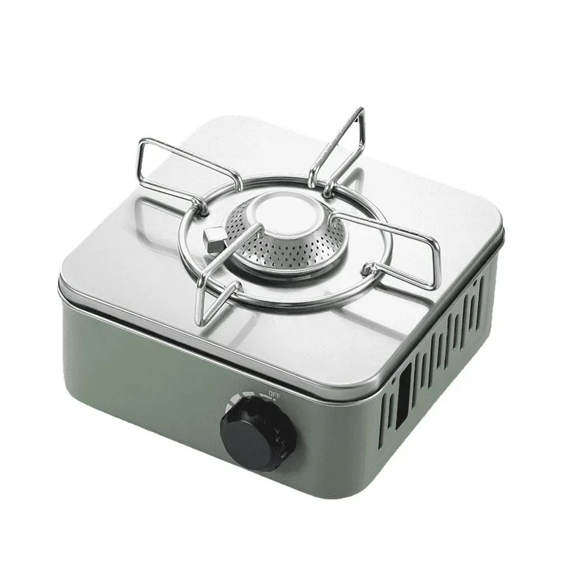 2800W Outdoor Mini Card Stove Ultra Lightweight Portable Camping Gas Stove Picnic Cooking Intense Fire Square Card Stove