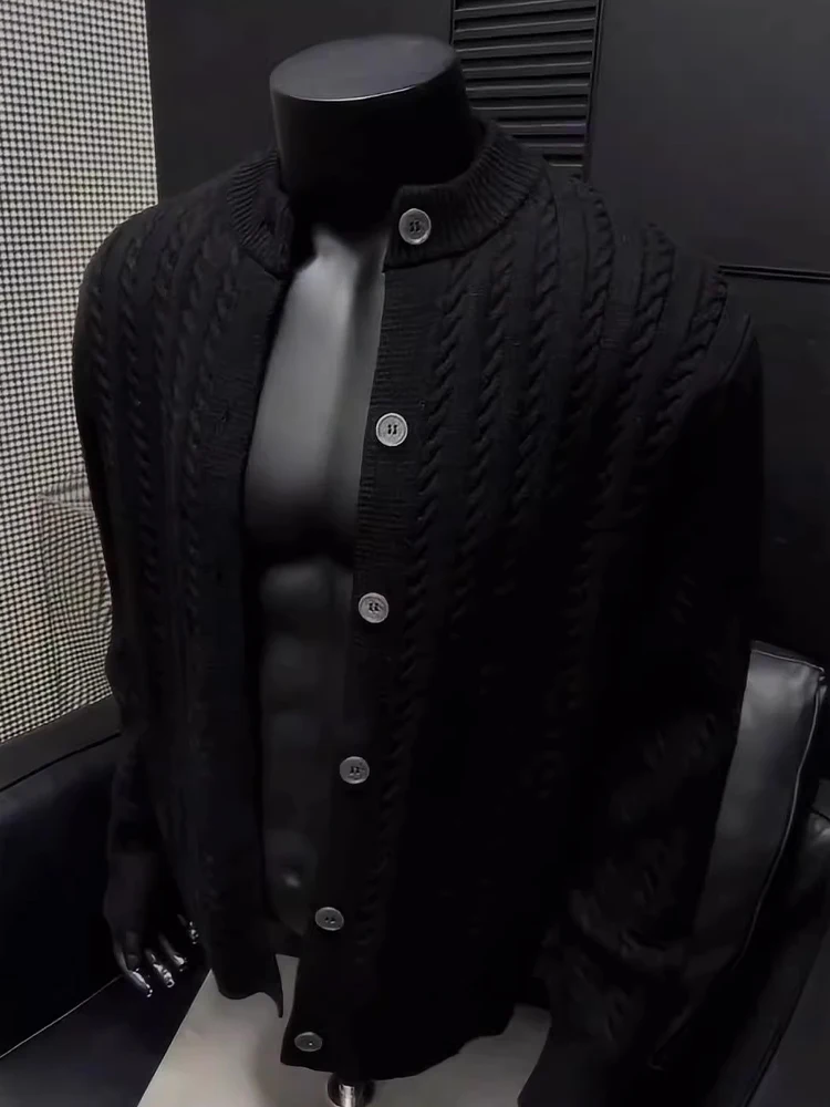 

Американский вязаный кардиган, свитер, мужской ленивый Sle, осенняя верхняя одежда, мягкое полиэфирное волокно, повседневный модный круглый Ne