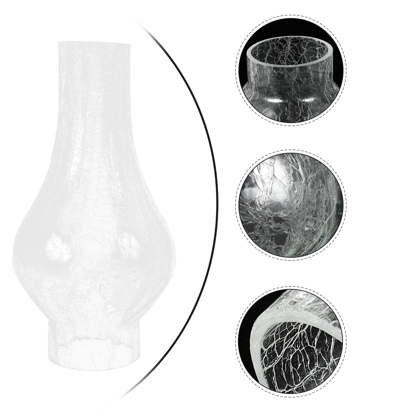

Vintage Home Decor Glass Lamp Cover Replacement Pendant Light Shades Clear Lampshades Wall Sconce Retro