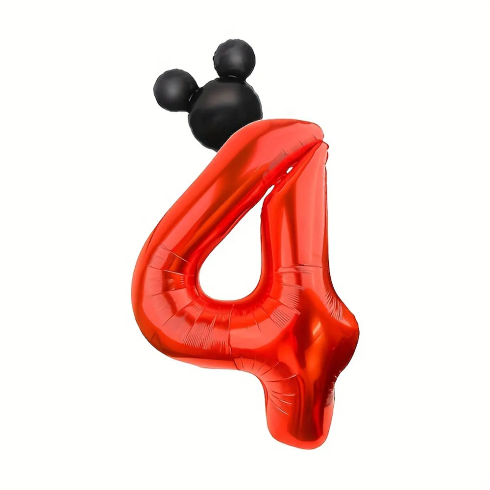 2 Stück 40 Zoll rote Folienballons 0-9 Nummerierte niedliche Mauskopf-Form Ballons für Geburtstag Jubiläum Party Deko Babyparty – Detail 12