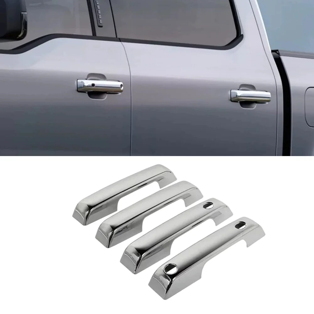 

Накладка на дверную ручку автомобиля для Ford F150 2021 2022/F-250 F-350 Super Duty 2023-2025, черный/хромированный автомобильный Стайлинг, аксессуары
