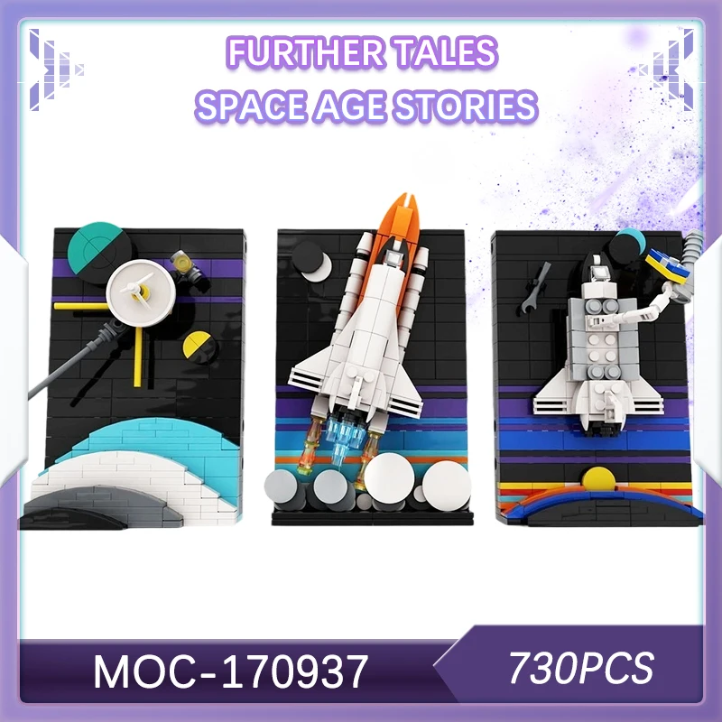 

730 шт. Interstellar Movie Further Tales Space Age Stories Строительные блоки Декоративные столы Кирпичи Набор игрушек Креативный MOC-170937