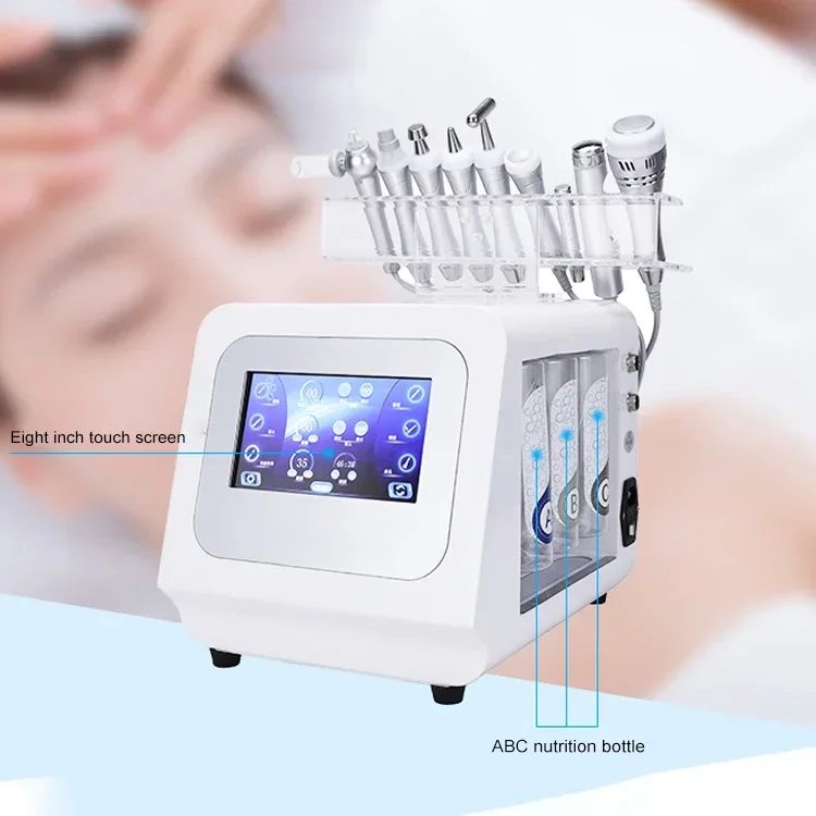 Desktop H2O2 bubble 9 in 1 deep clear oxygen aqua peeling microdermabrasion Machine