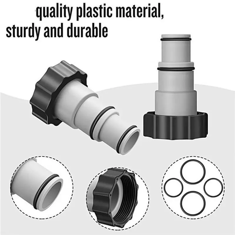 For Intex 4000 2500 2000 1500 Threaded Connection Pool Hose Adapters(6Pcs) With Collar For Above Ground Swimming Pumps