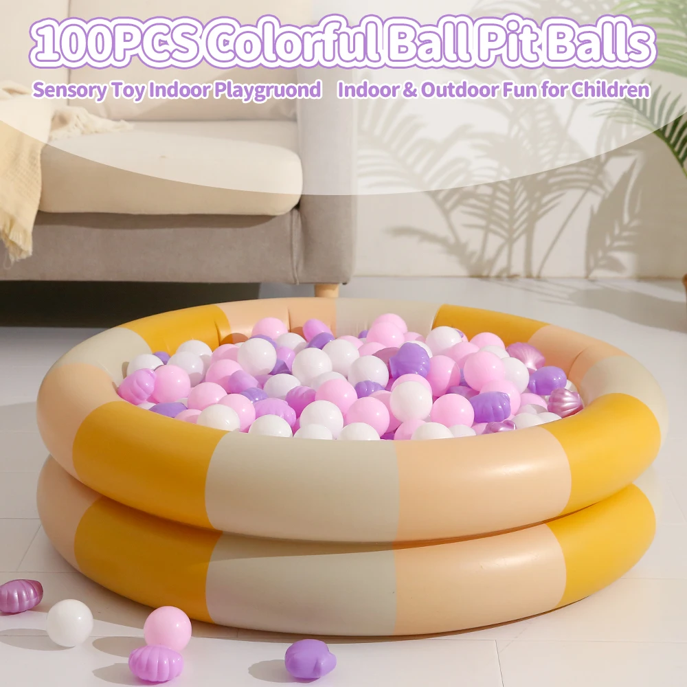 COLOBOBO 100 pezzi di palline morbide non tossiche gratuite con borsa a rete per bambini, forniture per attività, giocattoli, regali di compleanno e Natale