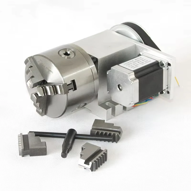 Buen precio eje hueco eje giratorio K5M-6-100A 100mm 3 portabrocas de mandíbula 4to eje cabezal divisorio giratorio para fresadora