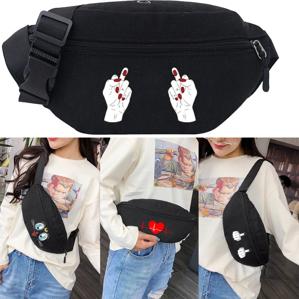 Women Waist Packs Men Gym Sports Travel Phone Bag,Crossbody Bags,Chest Print Tote Girl Bags Shoulder Handbags Waist Bags